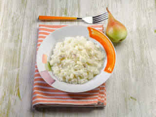risotto with pears
