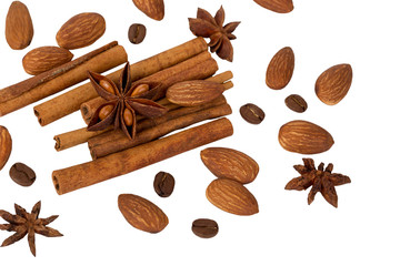 food on a white background