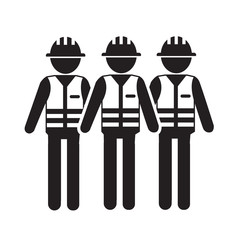 Construction Worker People Icon Illustration design