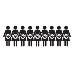 Pregnant woman icon Illustration design