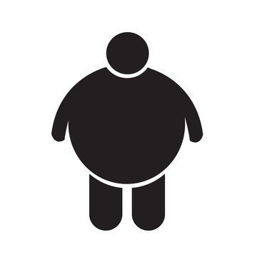 Fat People Icon Illustration Design