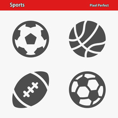 Sports Icons. Professional, pixel perfect icons optimized for both large and small resolutions. EPS 8 format.