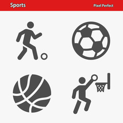 Sports Icons. Professional, pixel perfect icons optimized for both large and small resolutions. EPS 8 format.