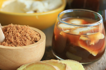 soybean curd and fresh ginger