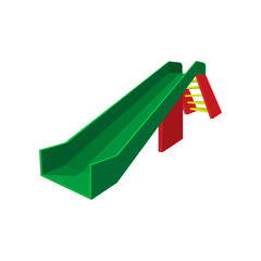 Children slide cartoon icon