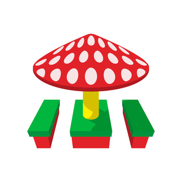 Children canopi mushroom cartoon icon
