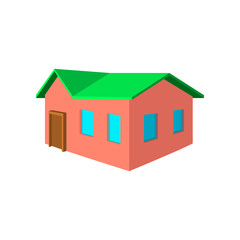 Small cottage cartoon icon 