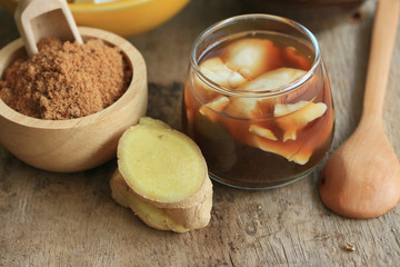 soybean curd and fresh ginger