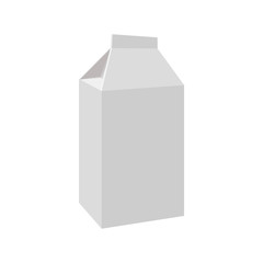 Milk or juice carton package cartoon icon 
