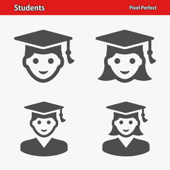 Students Icons. Professional, pixel perfect icons optimized for both large and small resolutions. EPS 8 format.