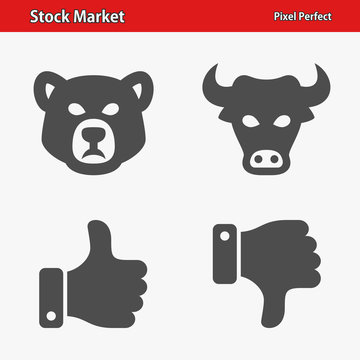 Stock Market Icons. Professional, pixel perfect icons optimized for both large and small resolutions. EPS 8 format.