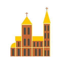 Fototapeta premium Catholic church flat icon 