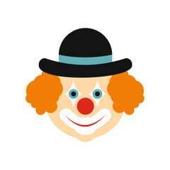 Clown flat icon 
