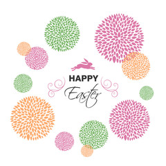 Vector Illustration of a Colorful Happy Easter Greeting Card Design