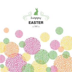 Vector Illustration of a Colorful Happy Easter Greeting Card Design