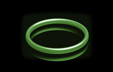 green ring - rendered 3D illustration