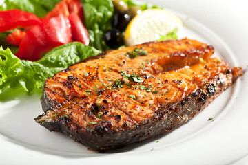 Grilled Salmon Steak