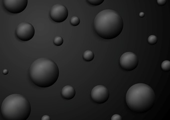 Abstract black circle balls background