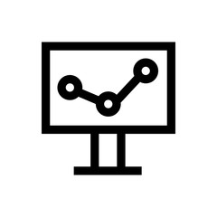 Search engine optimization monitoring line icon