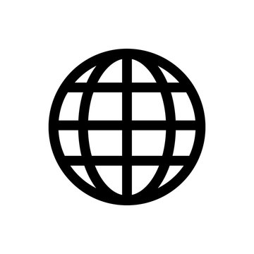 Global solution line icon.