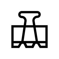 Binder clip line icon