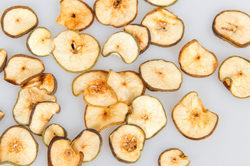 Organic Healthy Assorted Dried Fruit on a Plate, dried pear, healthy food, fruit uzvar
