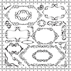 Retro ornate design set