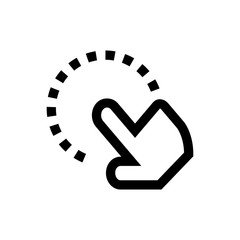 Touch technology, hand line icon.