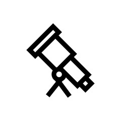 Vision, telescope line icon