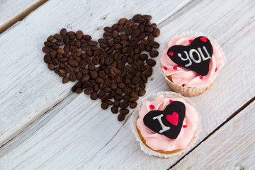cupcakes and coffee beans