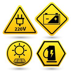 Road signs eco drive. eco friendly icon.
