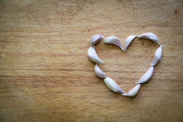 heart and garlic