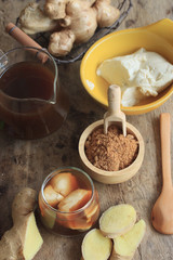 soybean curd and fresh ginger