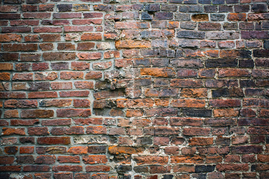 alte backsteinwand, Mauerwerk, frontal