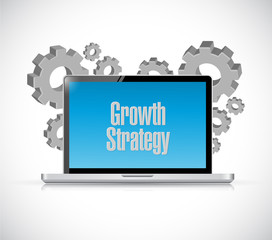 Growth Strategy laptop computer sign