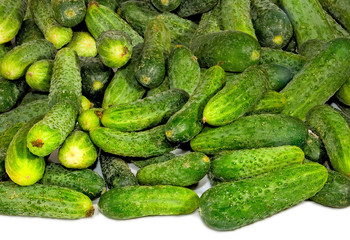 isolated image of cucumbers close-up