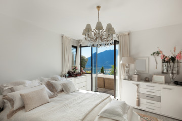 Interior, comfortable bedroom