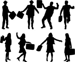 Business people silhouettes.