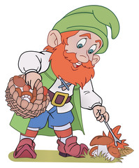 Gnome with basket