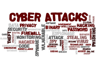 Cyber Attacks, word cloud concept