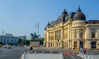 Old Central University Library In Bucharest located on 
