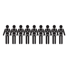 Swimming Suit People Icon Illustration design