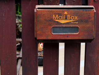 rust mail box background
