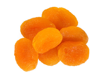 dried apricot isolated on white