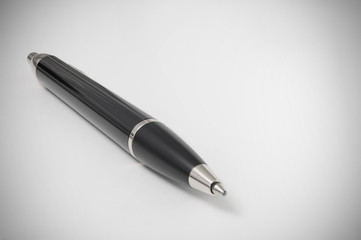 Ball point pen on white background - filter black and white