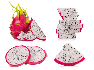 Dragon Fruit isolated against white background