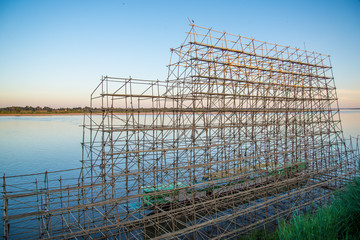 Bamboo scaffolding