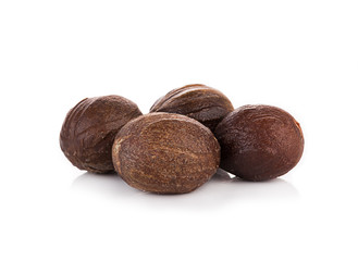 Nutmeg isolated on white background