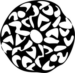 round ornament in ottoman style