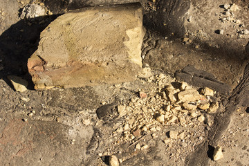 broken bricks